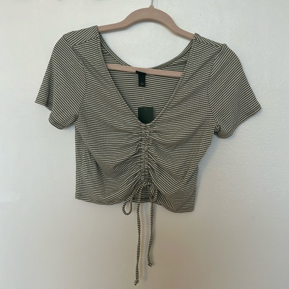 Target stripe crop top